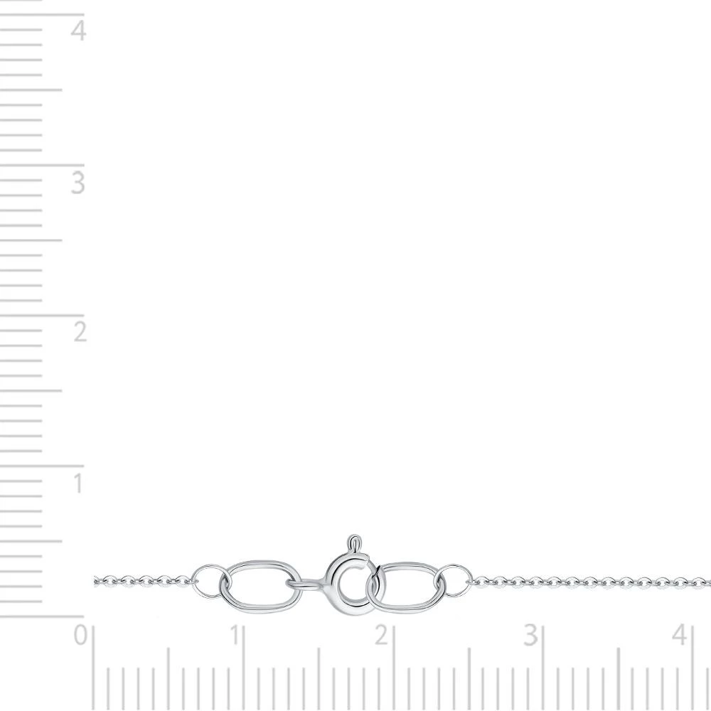 Цепь якорь бриль из серебра 925 пробы