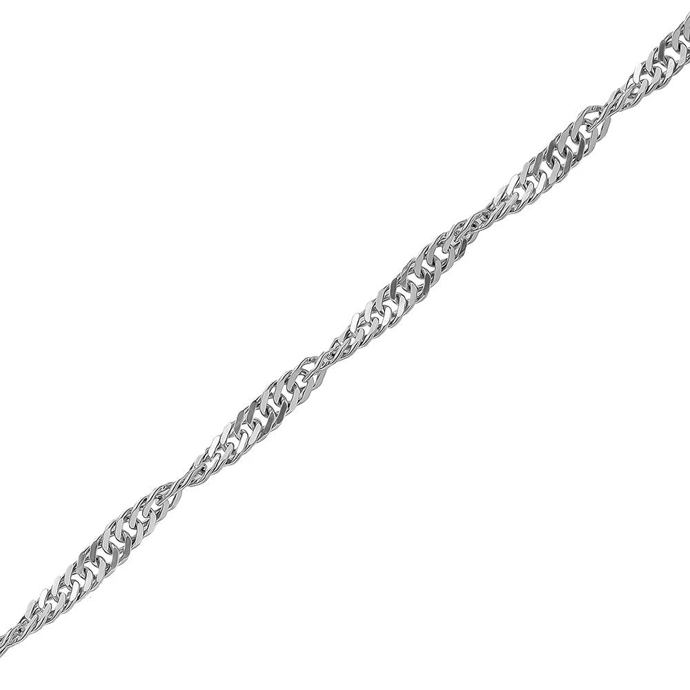 Цепь сингапур из серебра 925 пробы