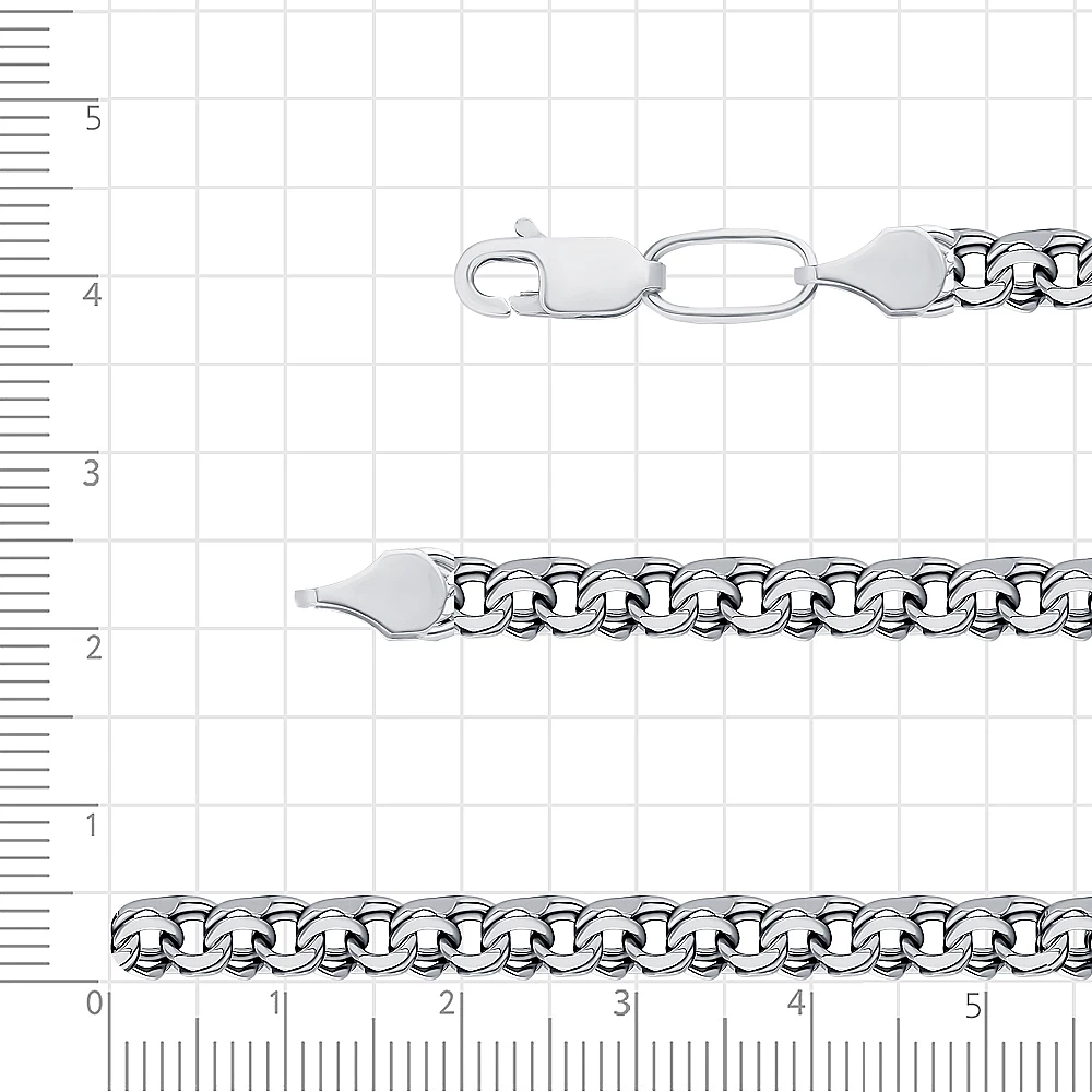 Цепь бисмарк из серебра 925 пробы