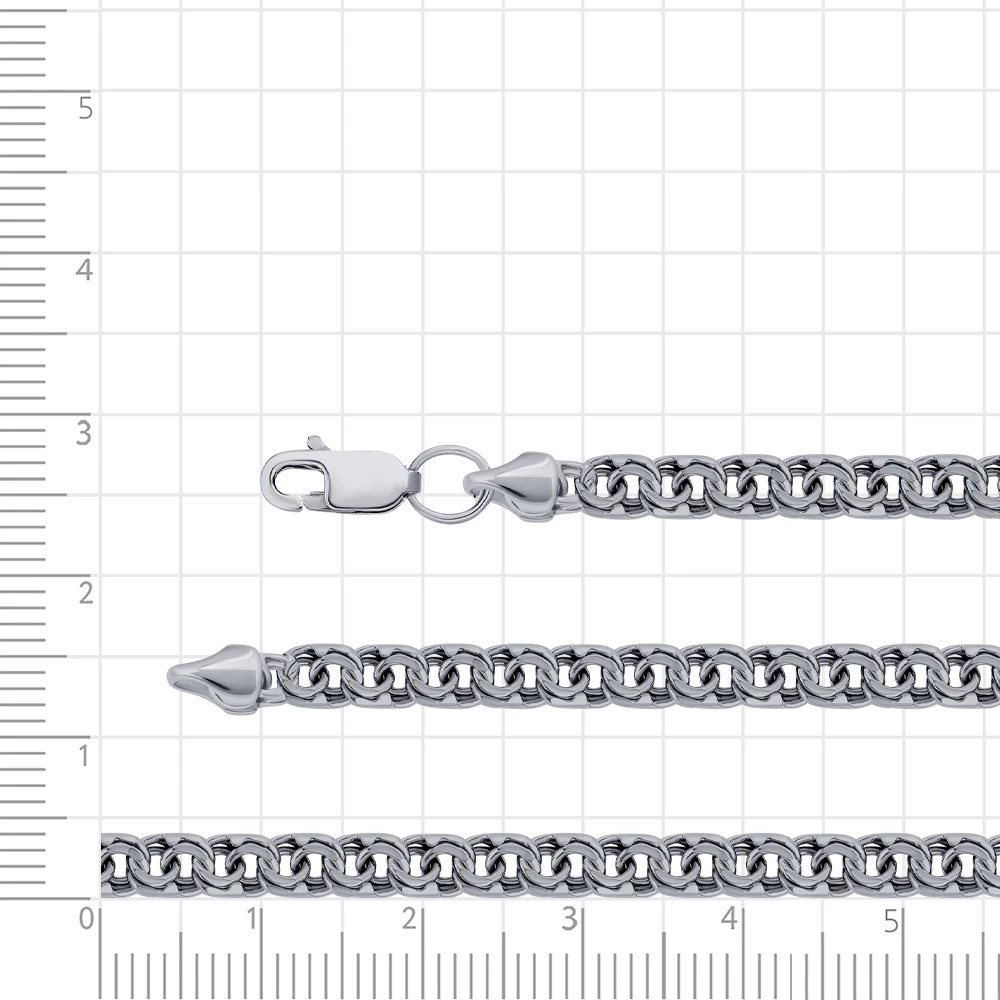 Цепь бисмарк из серебра 925 пробы