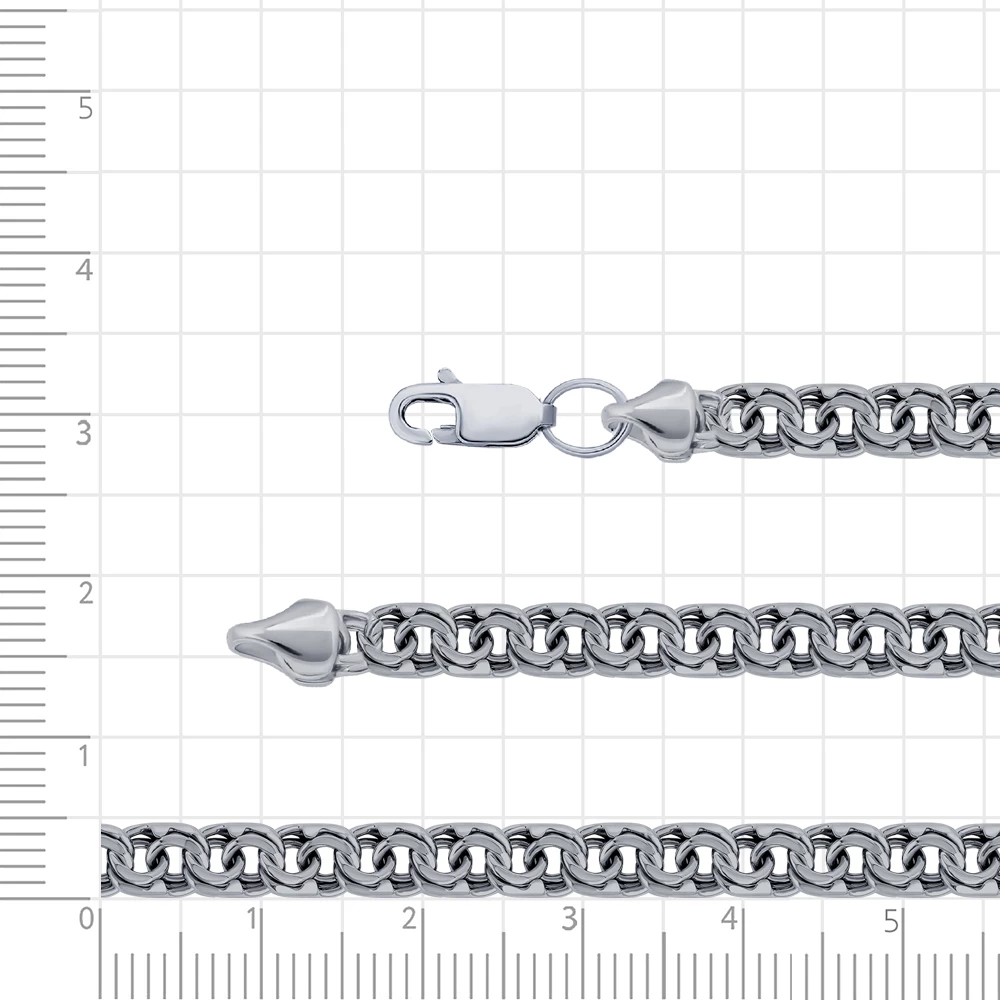 Цепь бисмарк из серебра 925 пробы