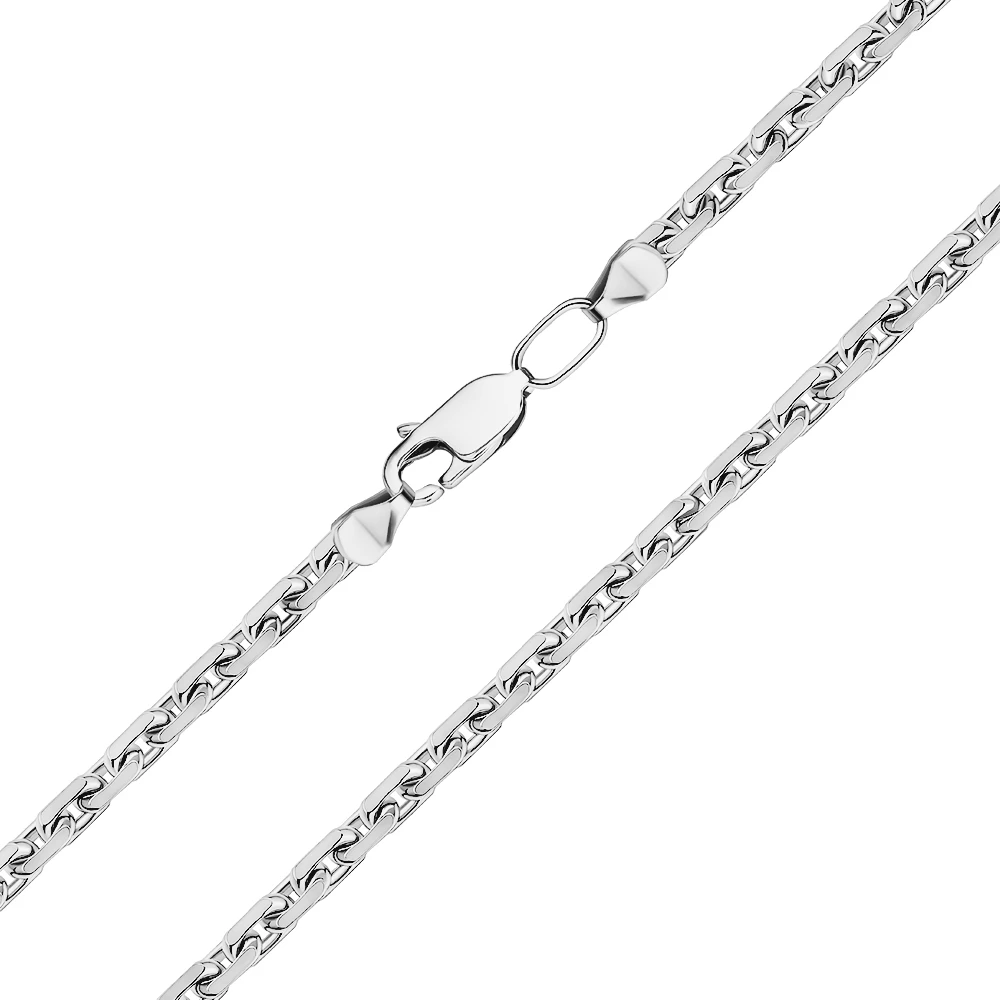 Цепь якорь из серебра 925 пробы