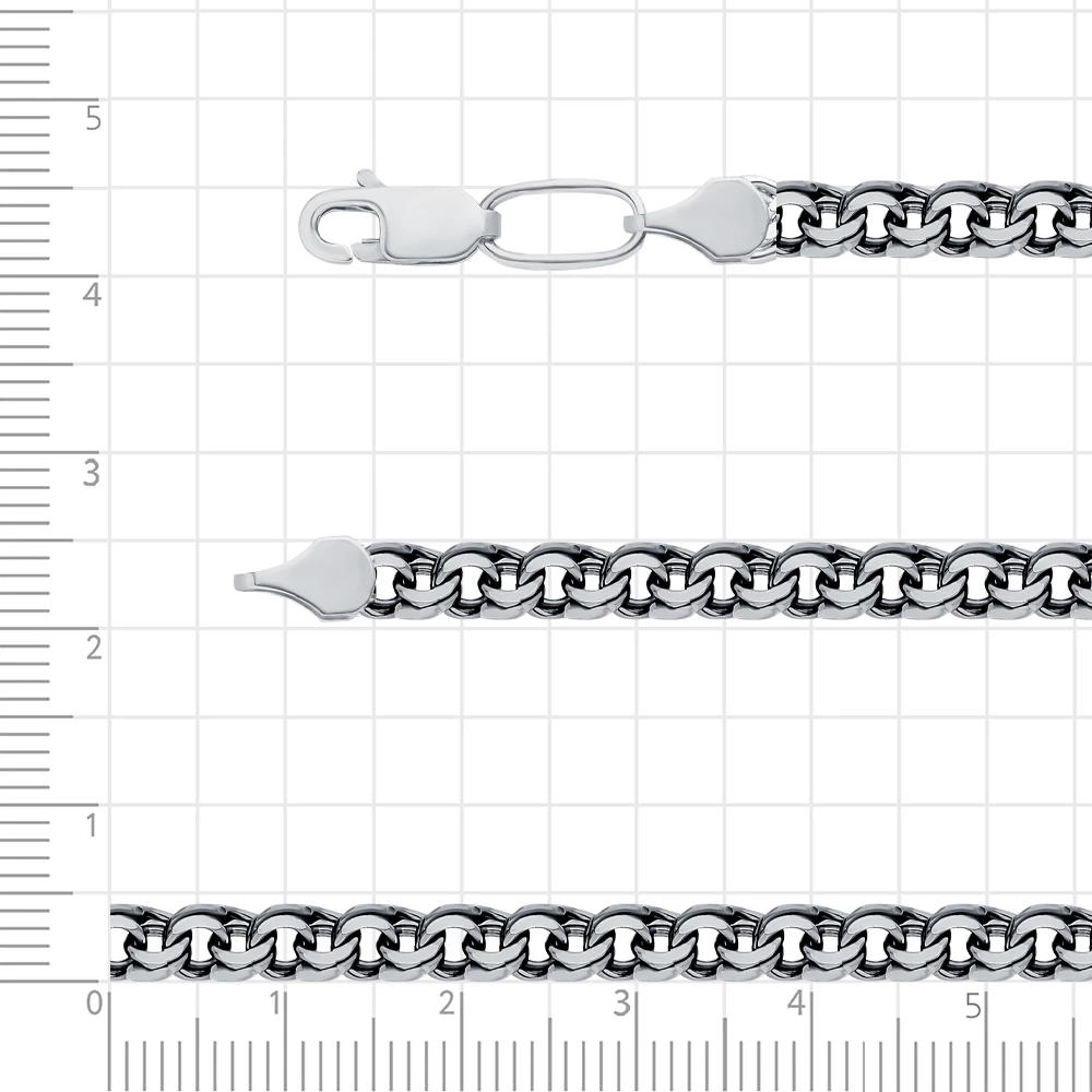 Цепь бисмарк из серебра 925 пробы