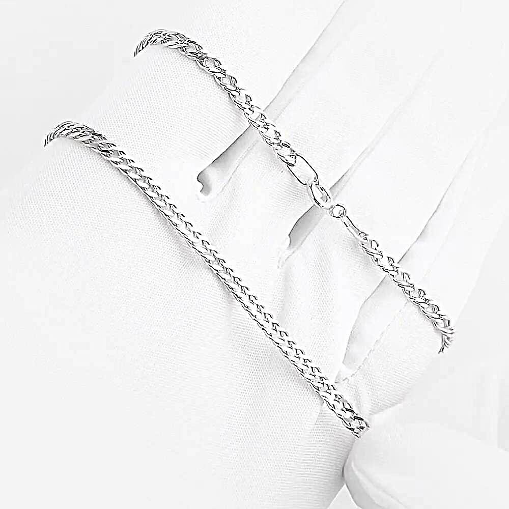 Цепь ромб двойной из серебра 925 пробы 1