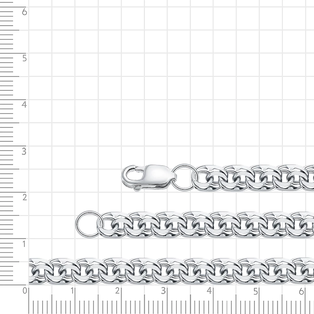 Цепь бисмарк из серебра 925 пробы 2