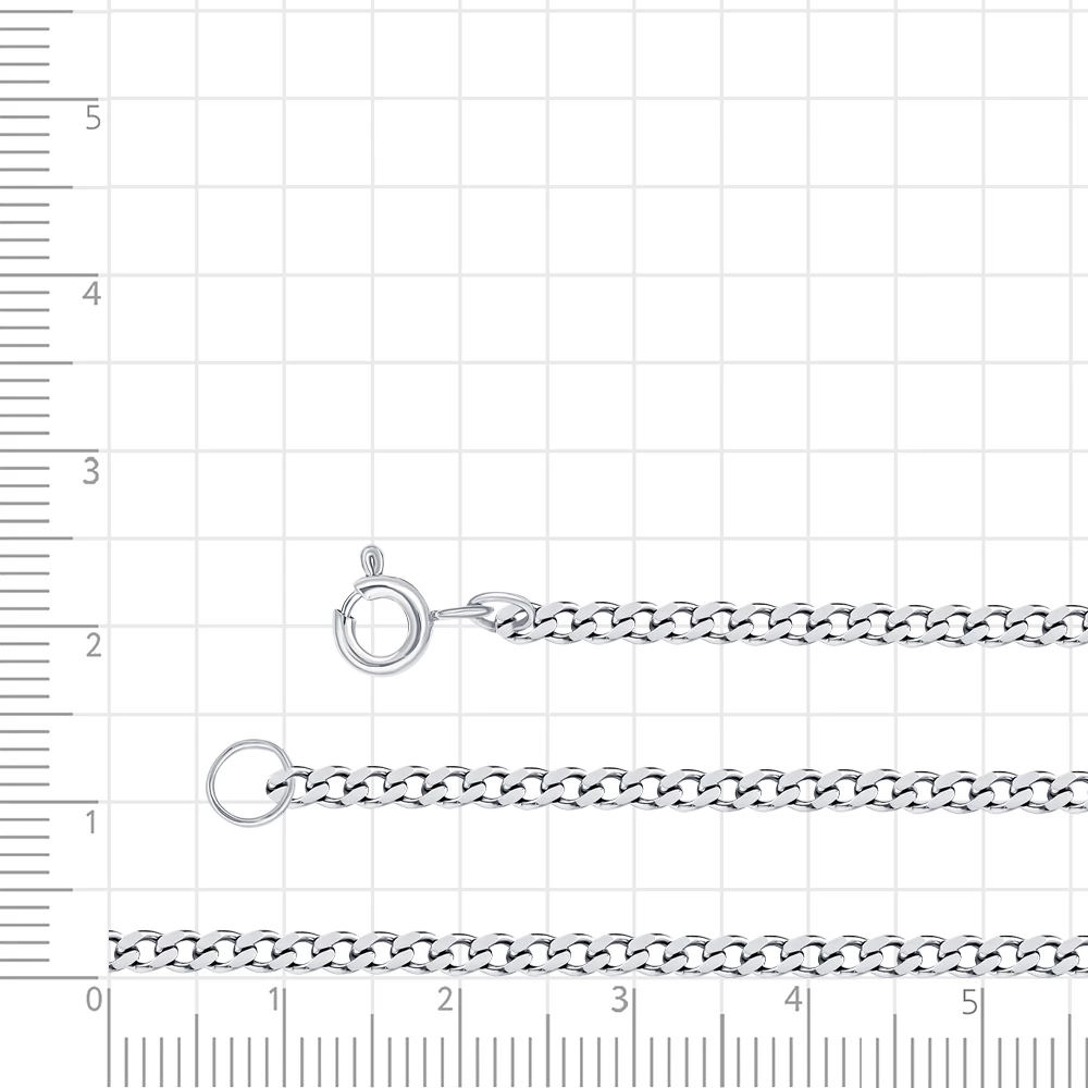 Цепь панцирь из серебра 925 пробы 3