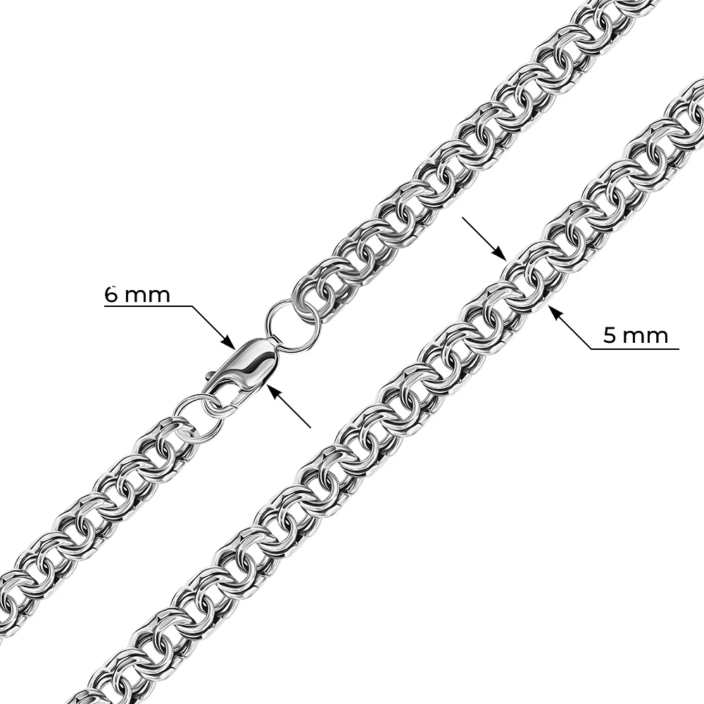 Цепь бисмарк из серебра 925 пробы