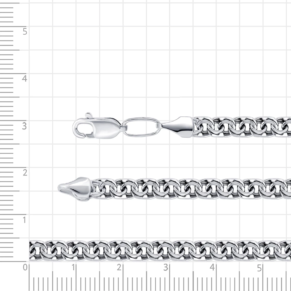 Цепь бисмарк из серебра 925 пробы