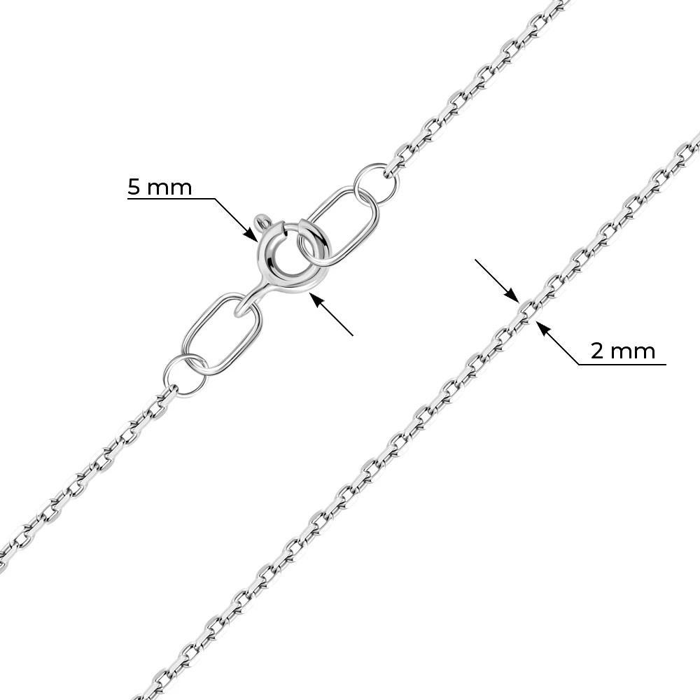 Цепь якорь из серебра 925 пробы