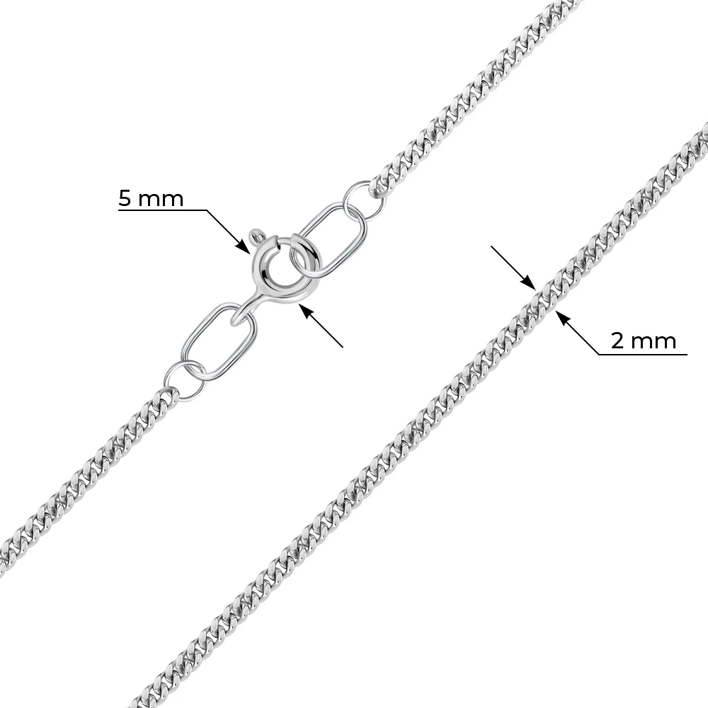 Цепь панцирь из серебра 925 пробы