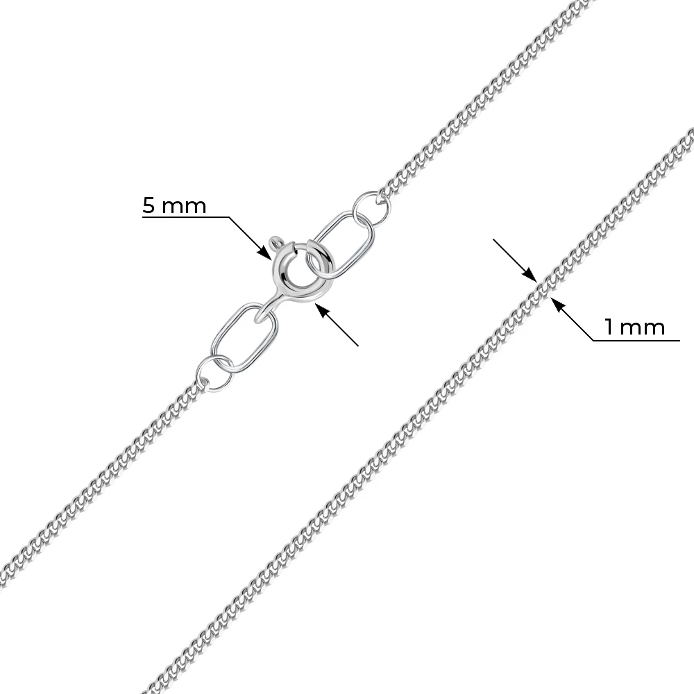 Цепь панцирь из серебра 925 пробы