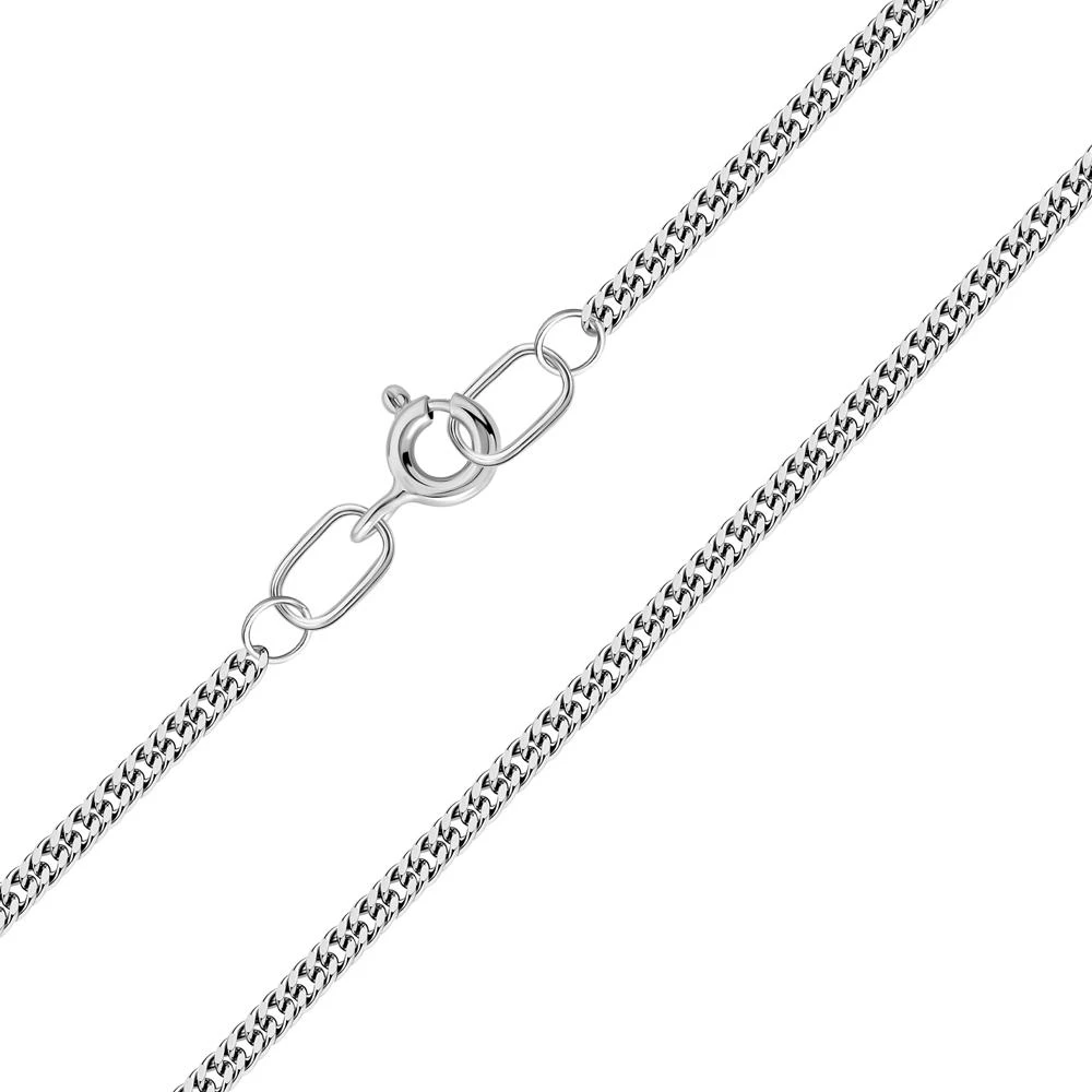 Цепь панцирь двойной из серебра 925 пробы