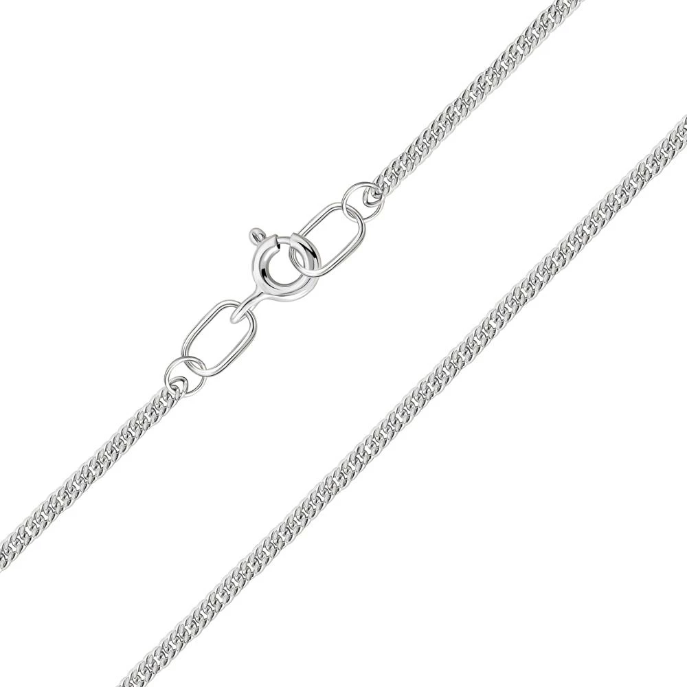 Цепь панцирь двойной из серебра 925 пробы