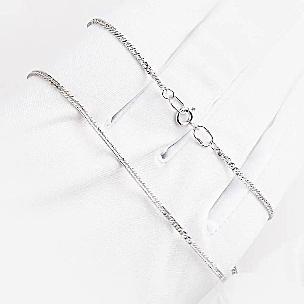 Цепь панцирь двойной из серебра 925 пробы 1