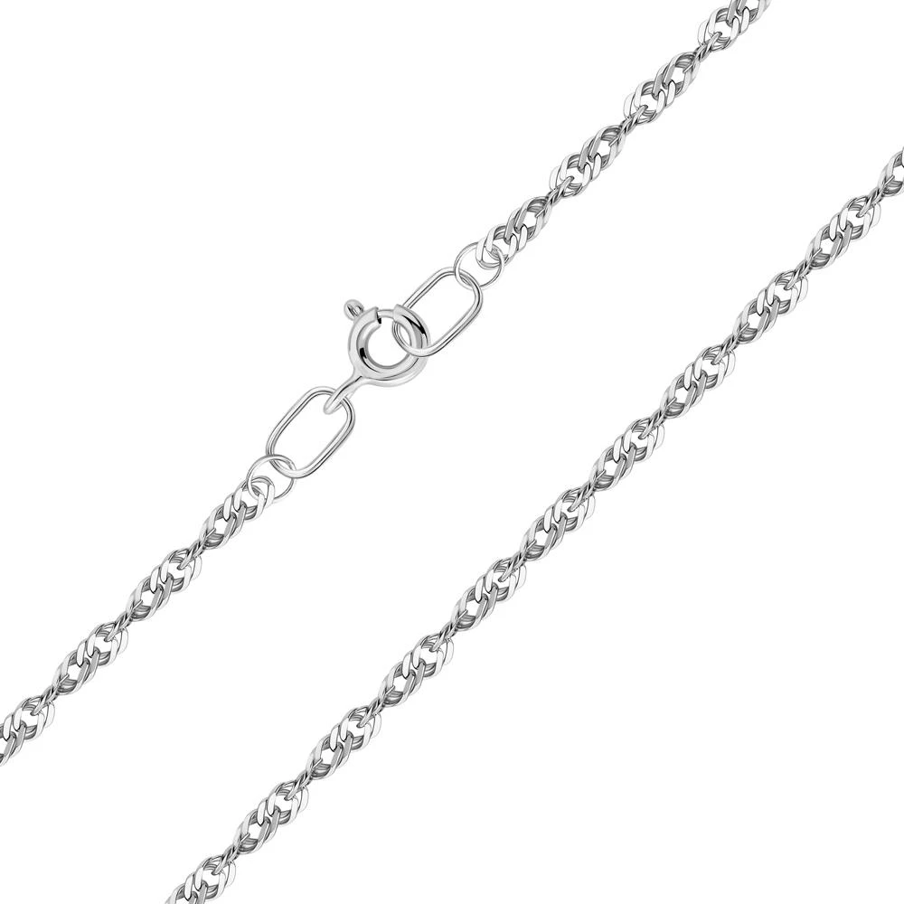 Цепь сингапур из серебра 925 пробы