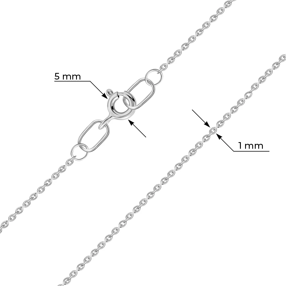 Цепь якорь из серебра 925 пробы