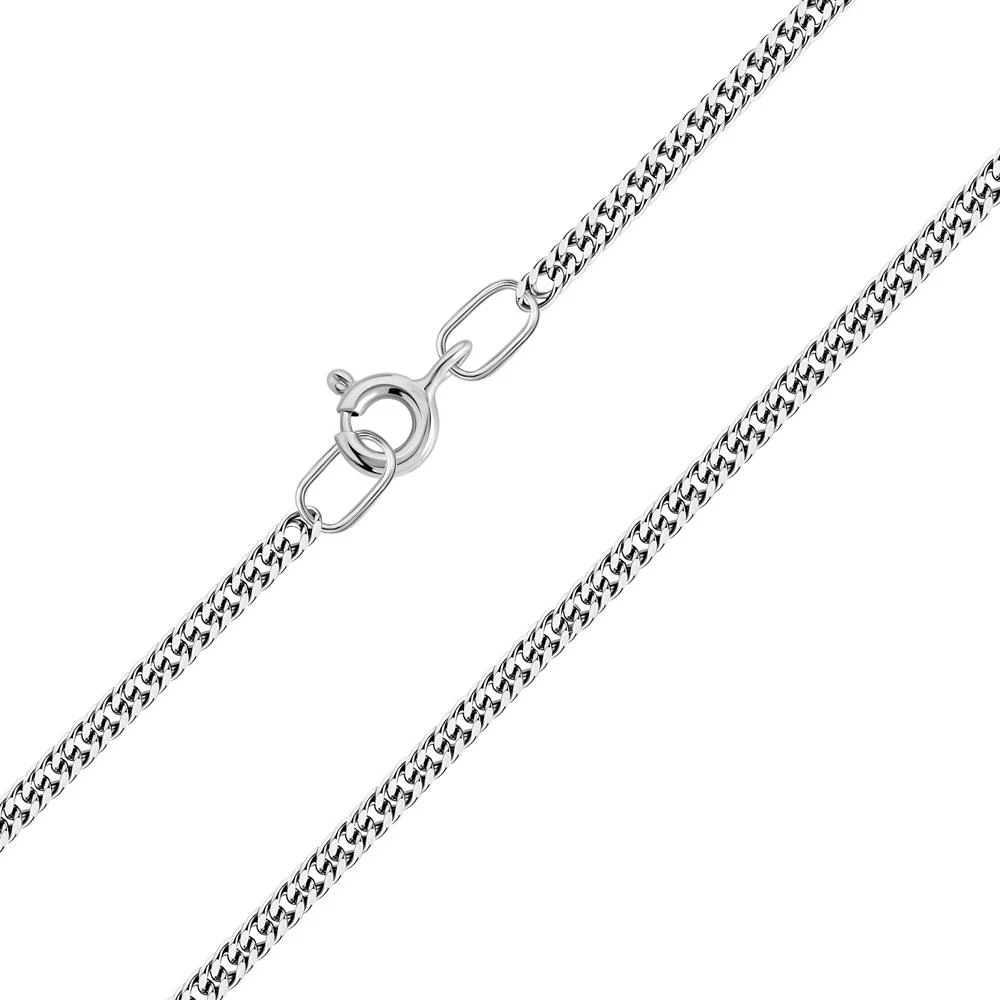 Цепь панцирь двойной из серебра 925 пробы