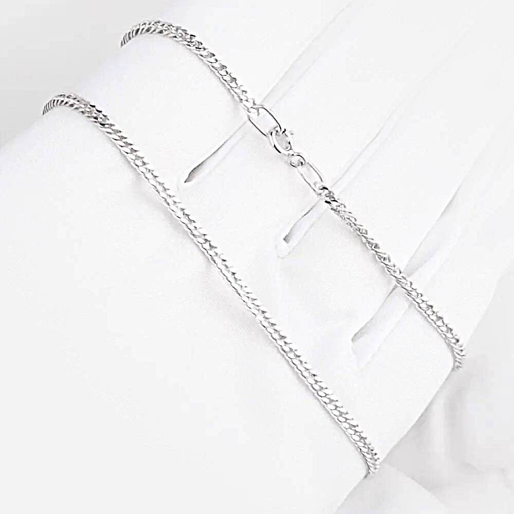 Цепь панцирь двойной из серебра 925 пробы 1