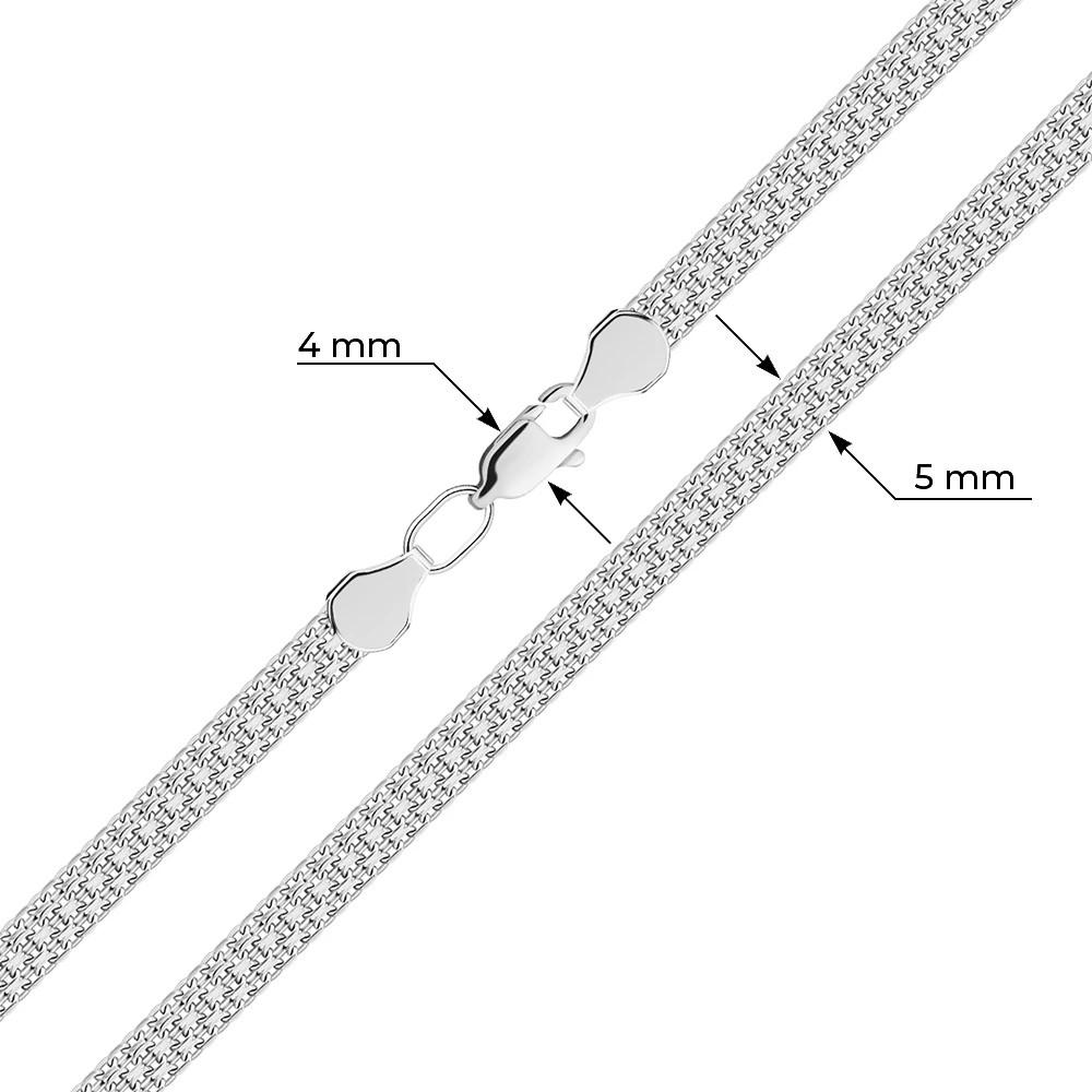 Цепь дорожка от 4 из серебра 925 пробы