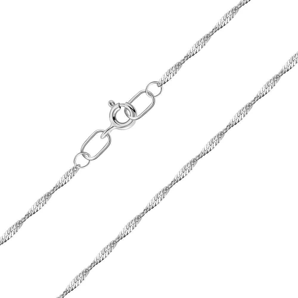 Цепь сингапур из серебра 925 пробы