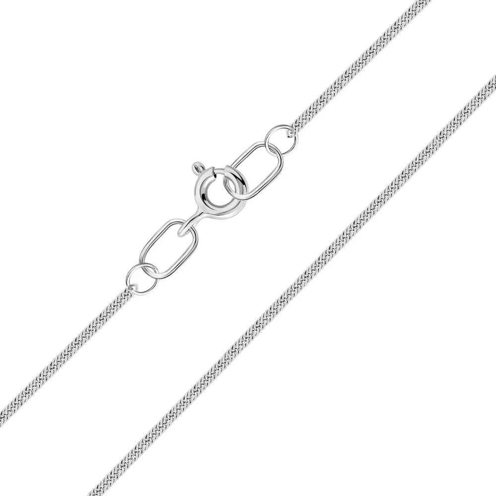 Цепь панцирь двойной из серебра 925 пробы