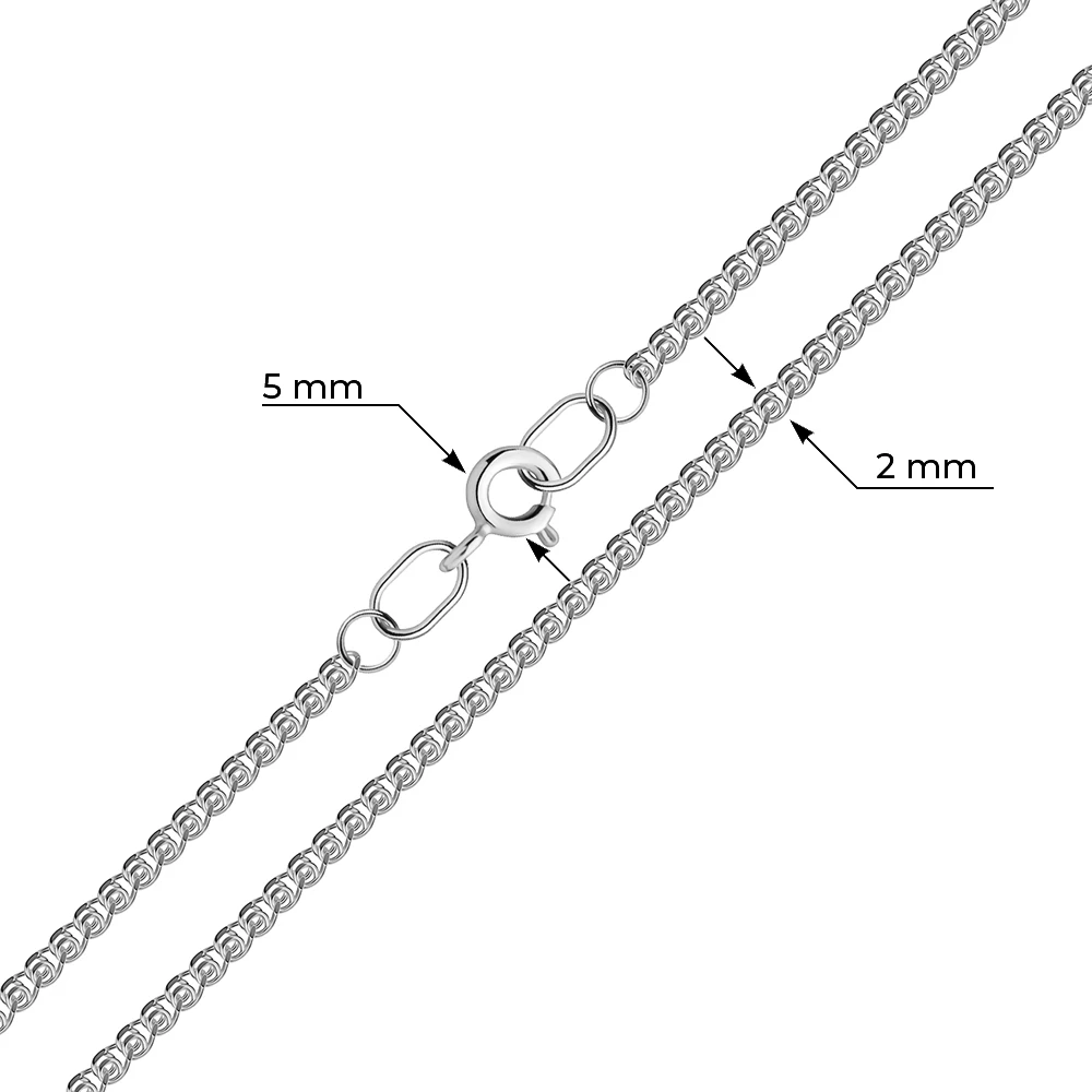 Цепь лав из серебра 925 пробы