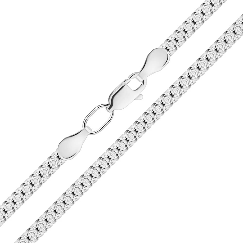 Цепь дорожка 2 из серебра 925 пробы