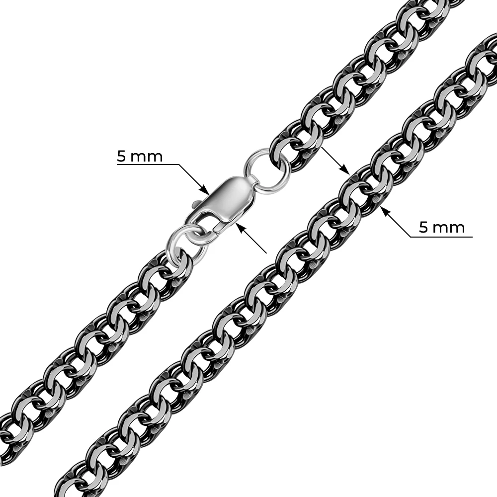 Цепь бисмарк из серебра 925 пробы
