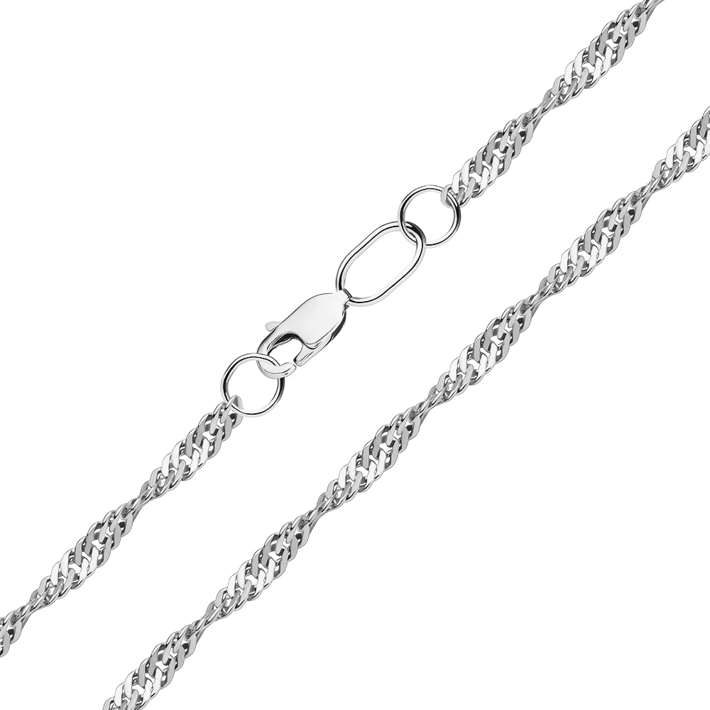 Браслет сингапур из серебра 925 пробы