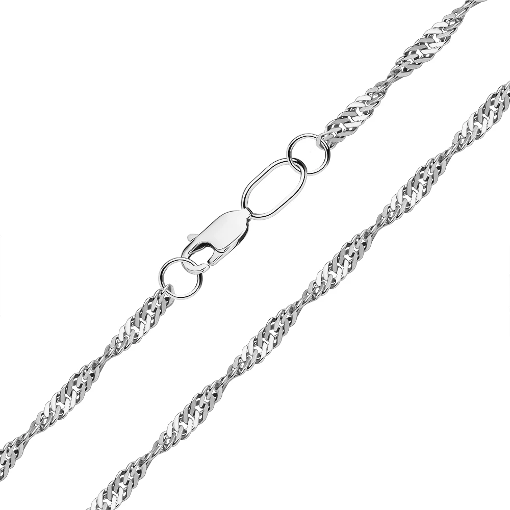 Браслет сингапур из серебра 925 пробы