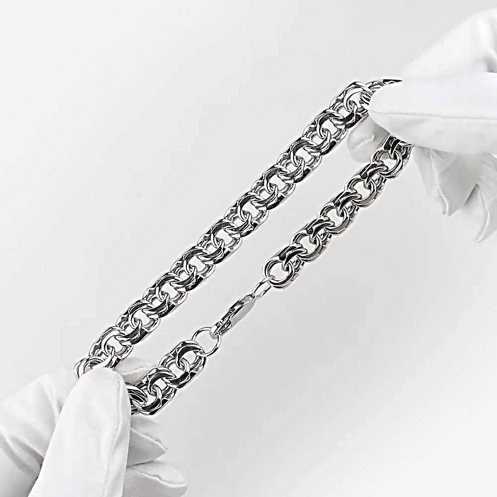 Браслет бисмарк из серебра 925 пробы 1