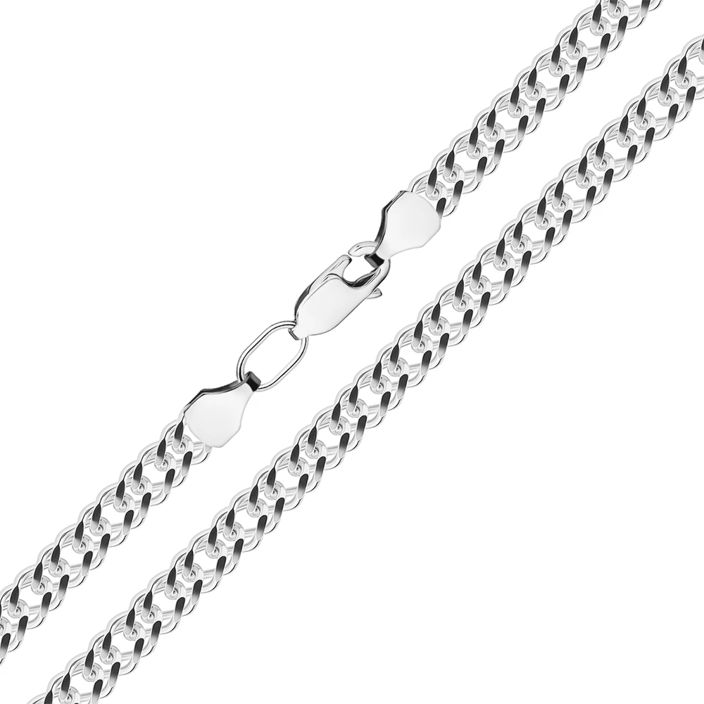 Браслет ромб двойной из серебра 925 пробы