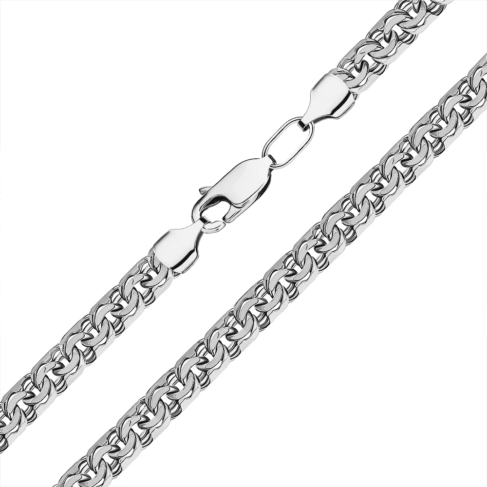 Браслет бисмарк из серебра 925 пробы