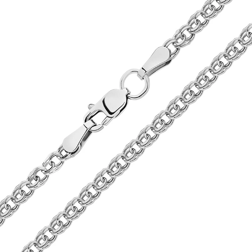 Браслет бисмарк из серебра 925 пробы