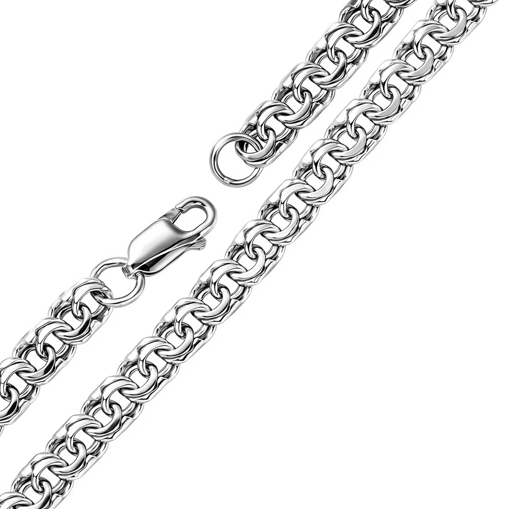 Браслет бисмарк из серебра 925 пробы