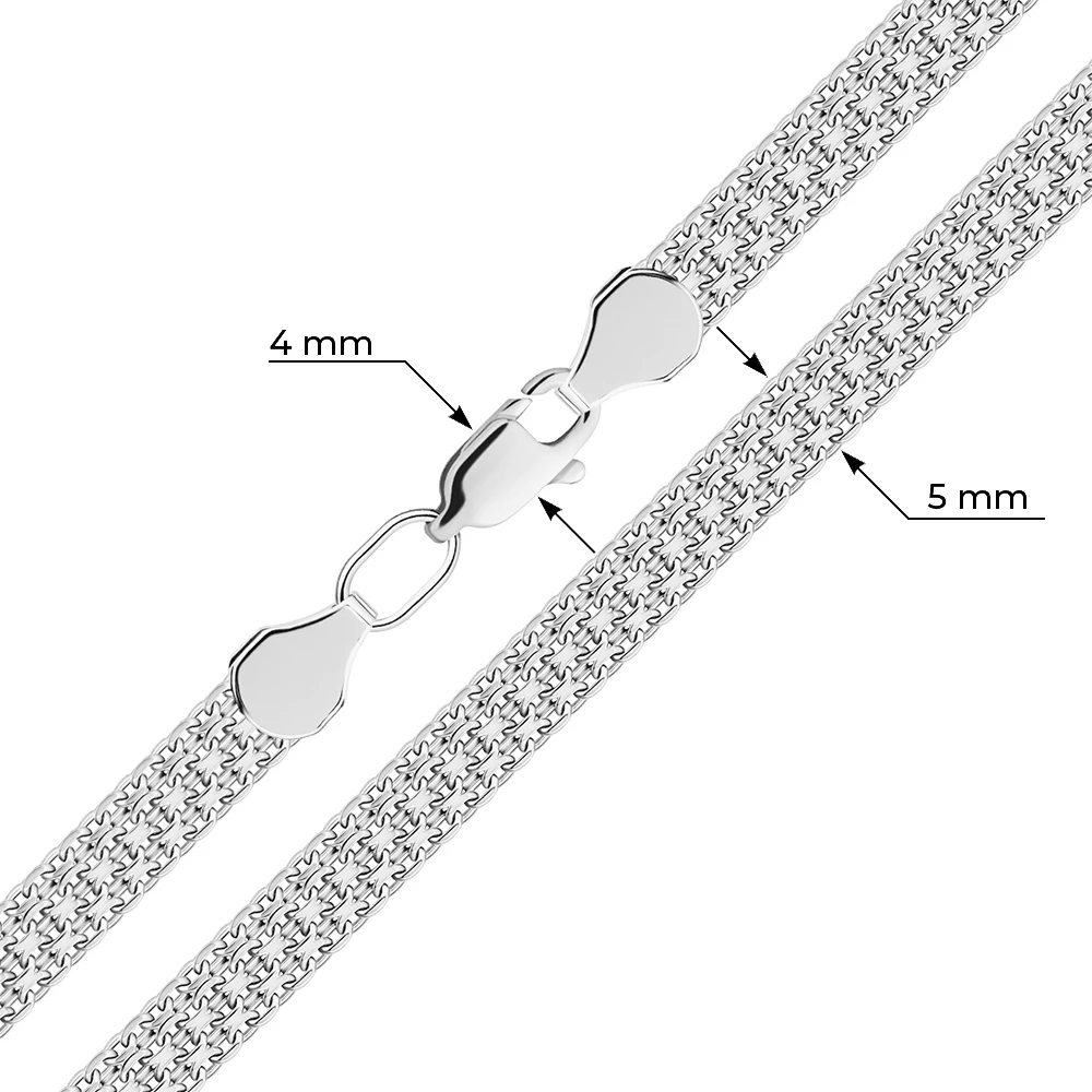 Браслет дорожка от 4 из серебра 925 пробы