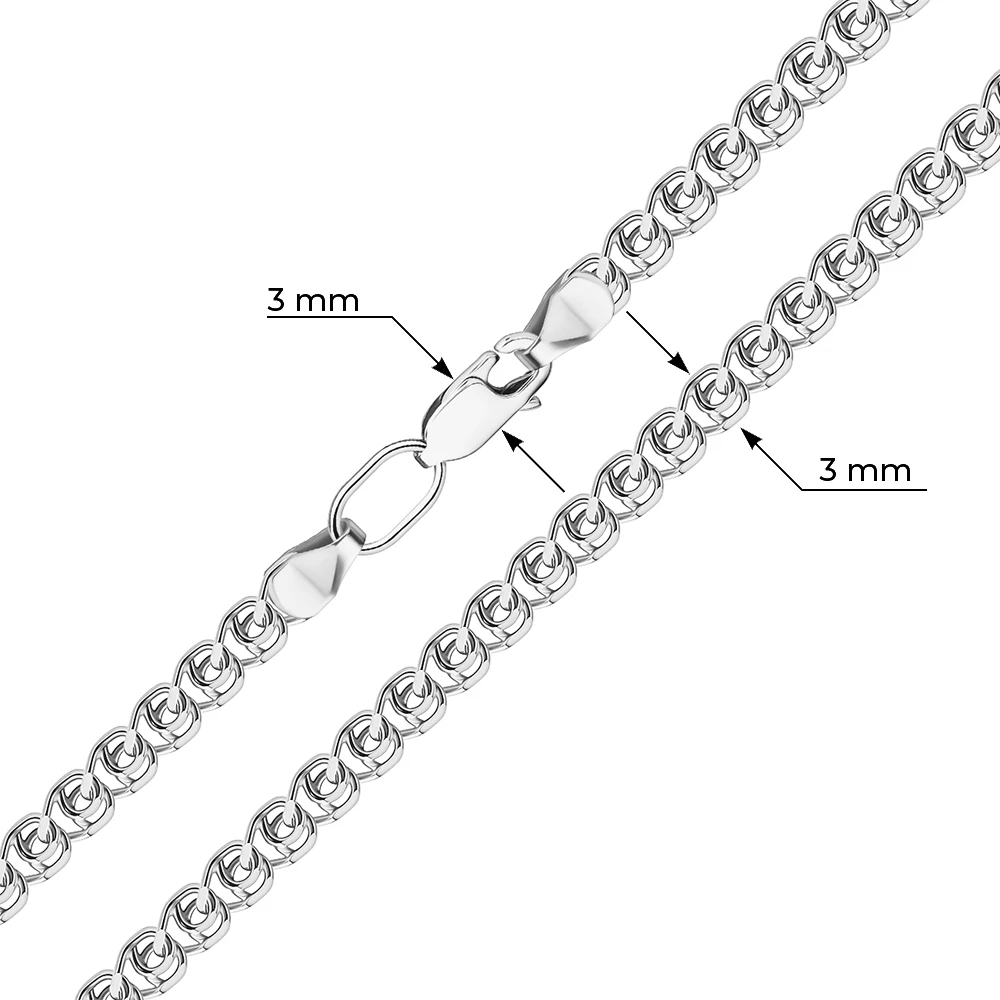 Браслет лав из серебра 925 пробы