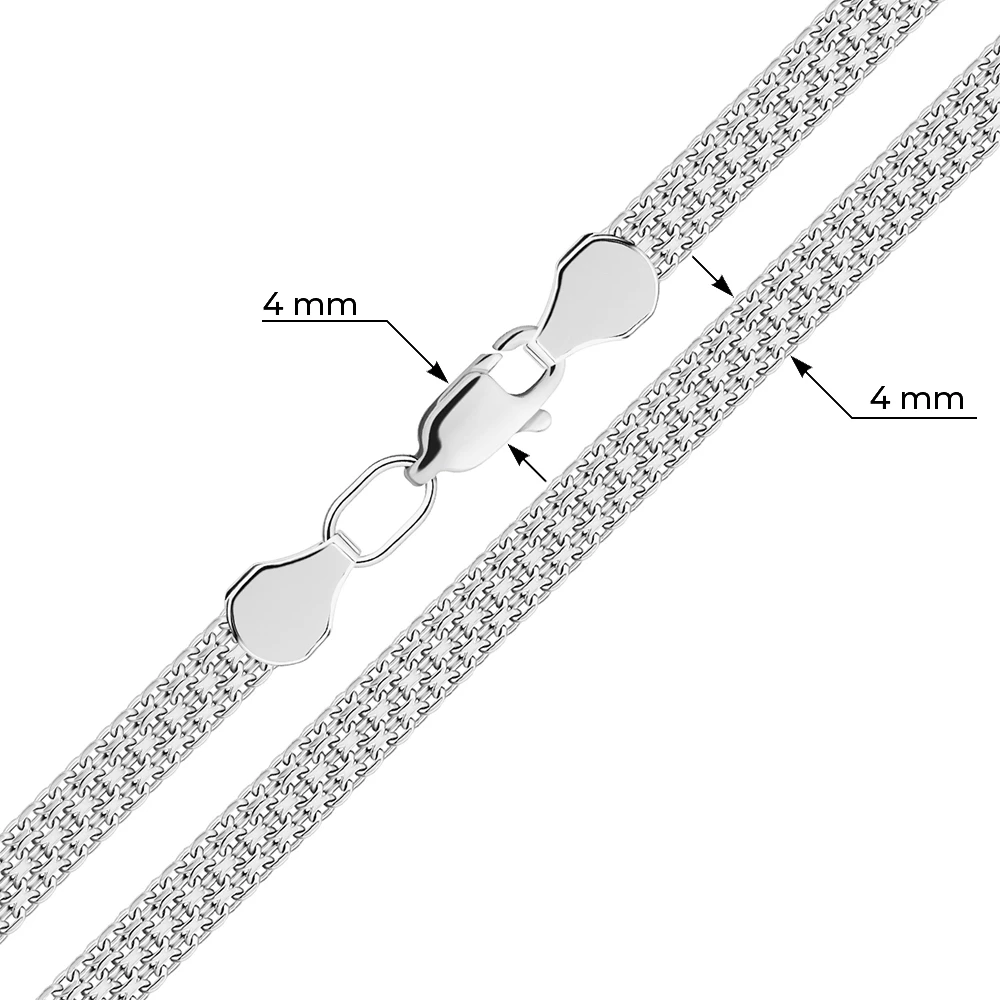 Браслет дорожка от 4 из серебра 925 пробы