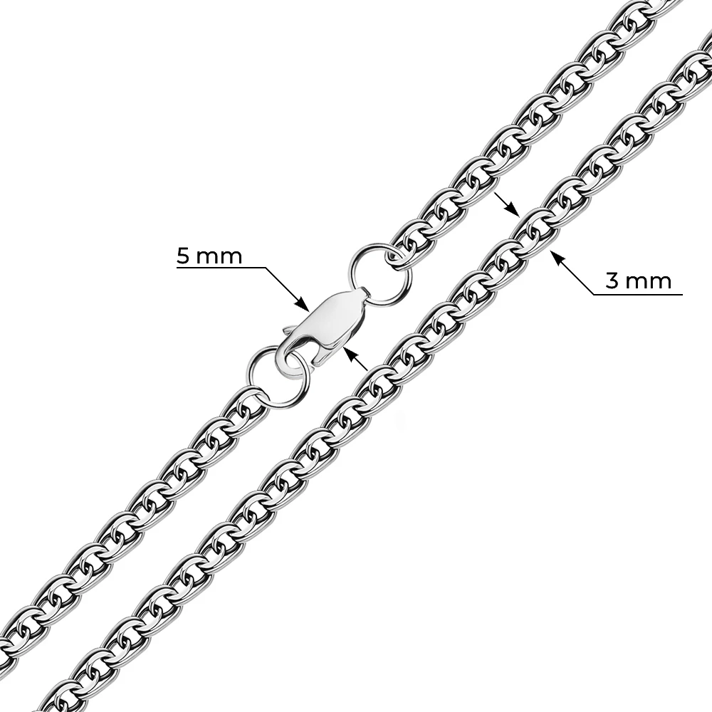 Браслет бисмарк из серебра 925 пробы