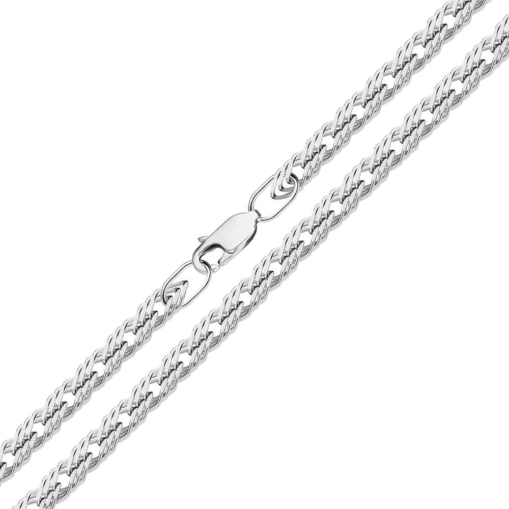 Браслет ромб тройной из серебра 925 пробы