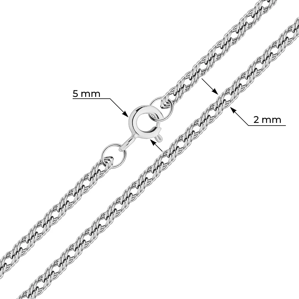 Браслет ромб тройной из серебра 925 пробы