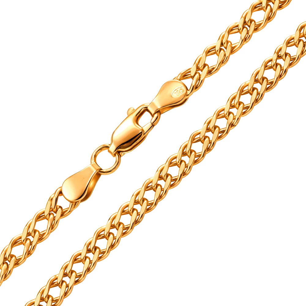 Браслет ромб двойной из серебра 925 пробы