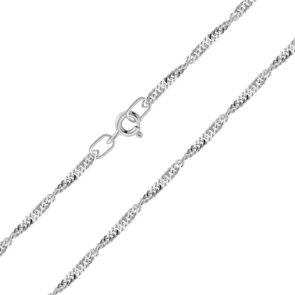 Браслет на ногу сингапур из серебра 925 пробы