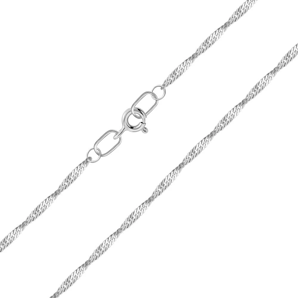 Браслет на ногу сингапур из серебра 925 пробы