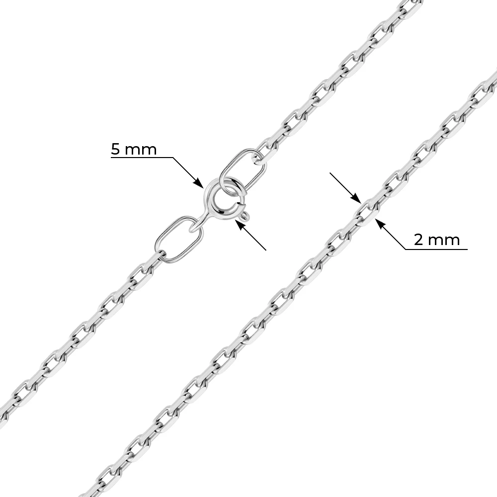 Браслет на ногу якорь из серебра 925 пробы