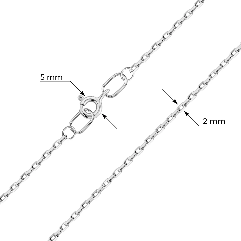 Браслет на ногу якорь из серебра 925 пробы