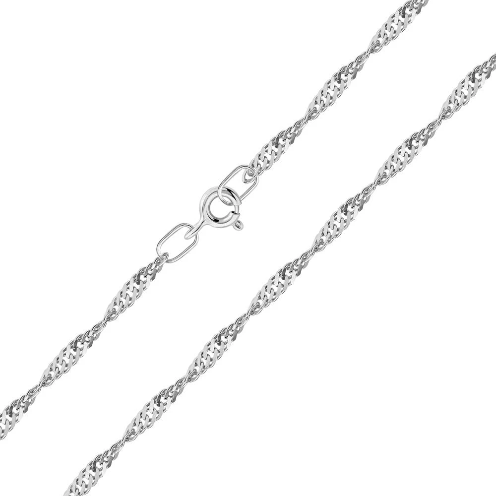 Браслет на ногу сингапур из серебра 925 пробы