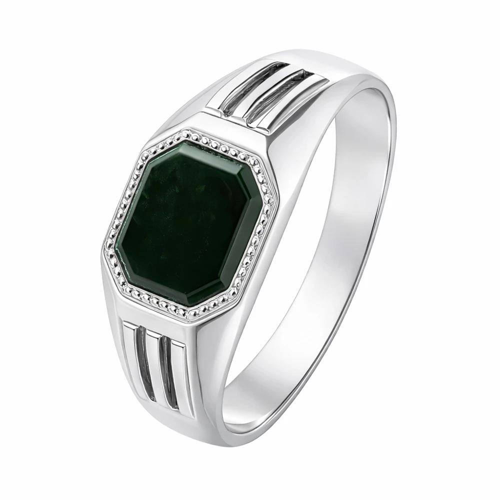 Кольцо с фианитом из серебра 925 пробы