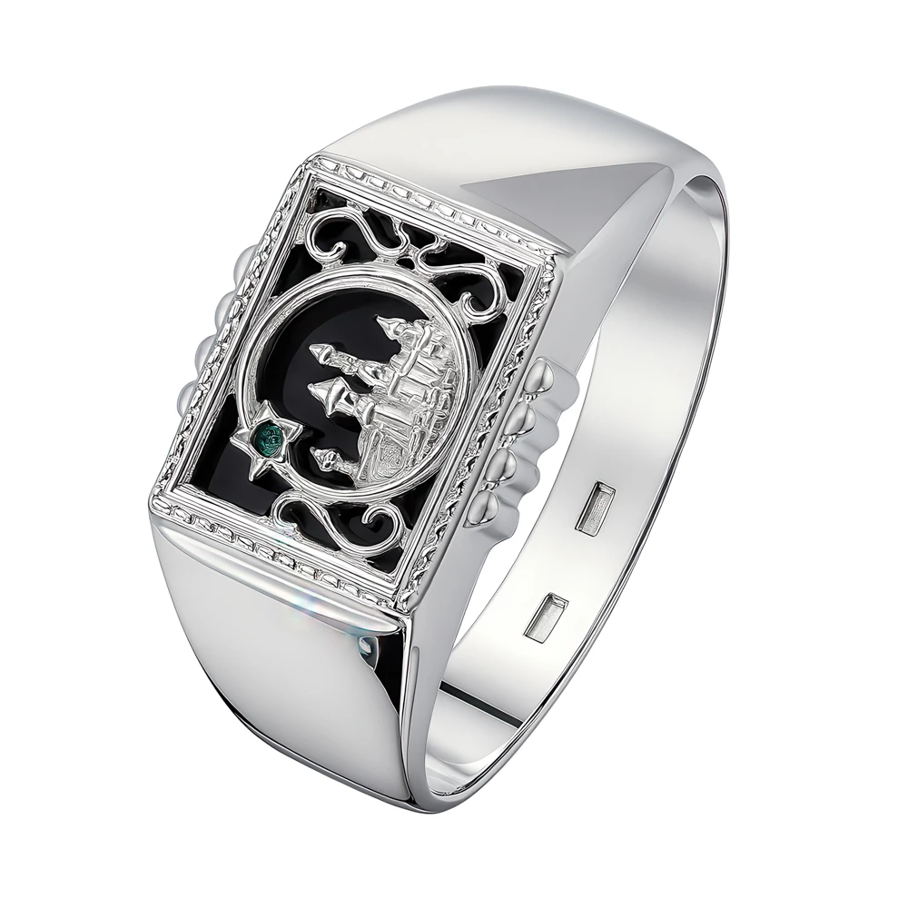 Кольцо с фианитами из серебра 925 пробы