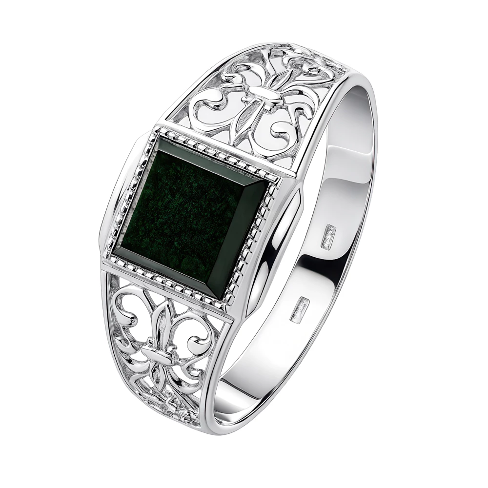 Кольцо с фианитом из серебра 925 пробы